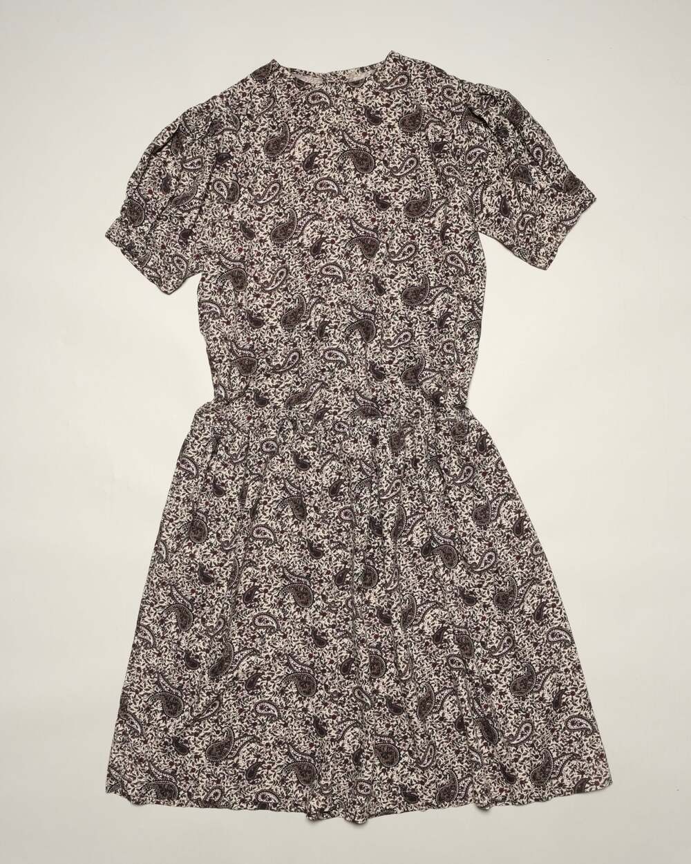 Vintage 90’s Express Paisley Print Drop Waist Midi Dress Size S